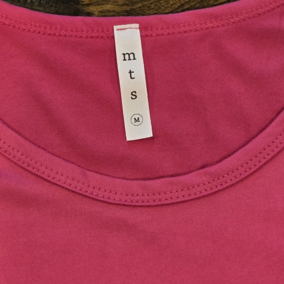 NWOT MTS Babydoll Tank Top Pink Size M - Picture 3 of 5
